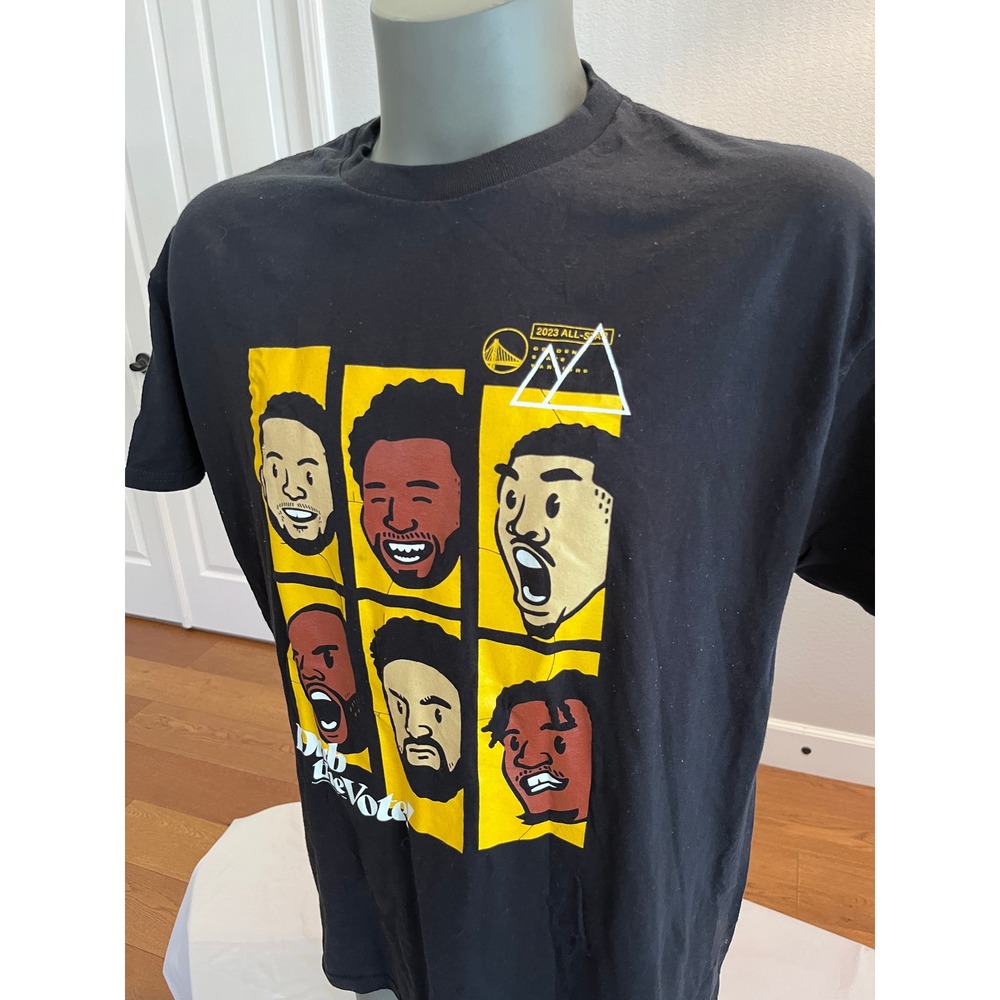 Golden State Warriors Dub The Vote 2023 NBA All Star Player Graphic T Shirt XL